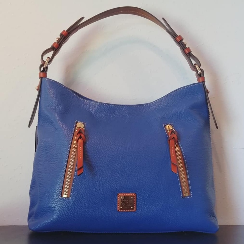 NEW! Dooney & Bourke French Blue Cooper Hobo Bag! - Picture 2 of 8